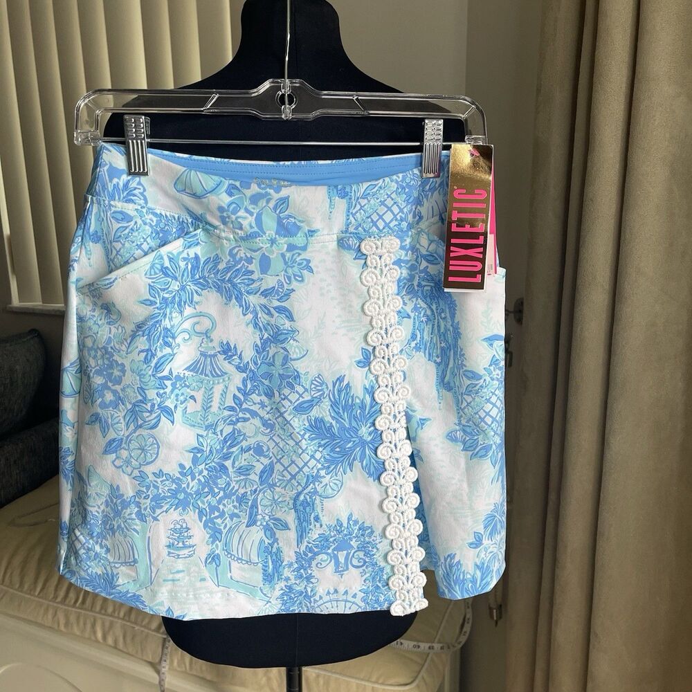 Lilly Pulitzer Luxletic | Daphne Skort UPF 50+ Toile Me About It Sz 0 - Picture 3 of 8